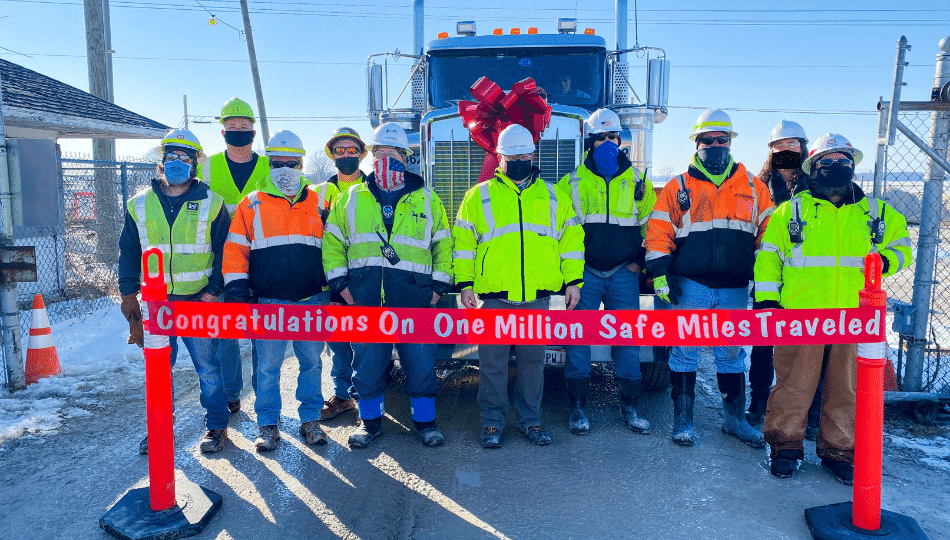 Congratulations on One Million Safe Miles Traveled