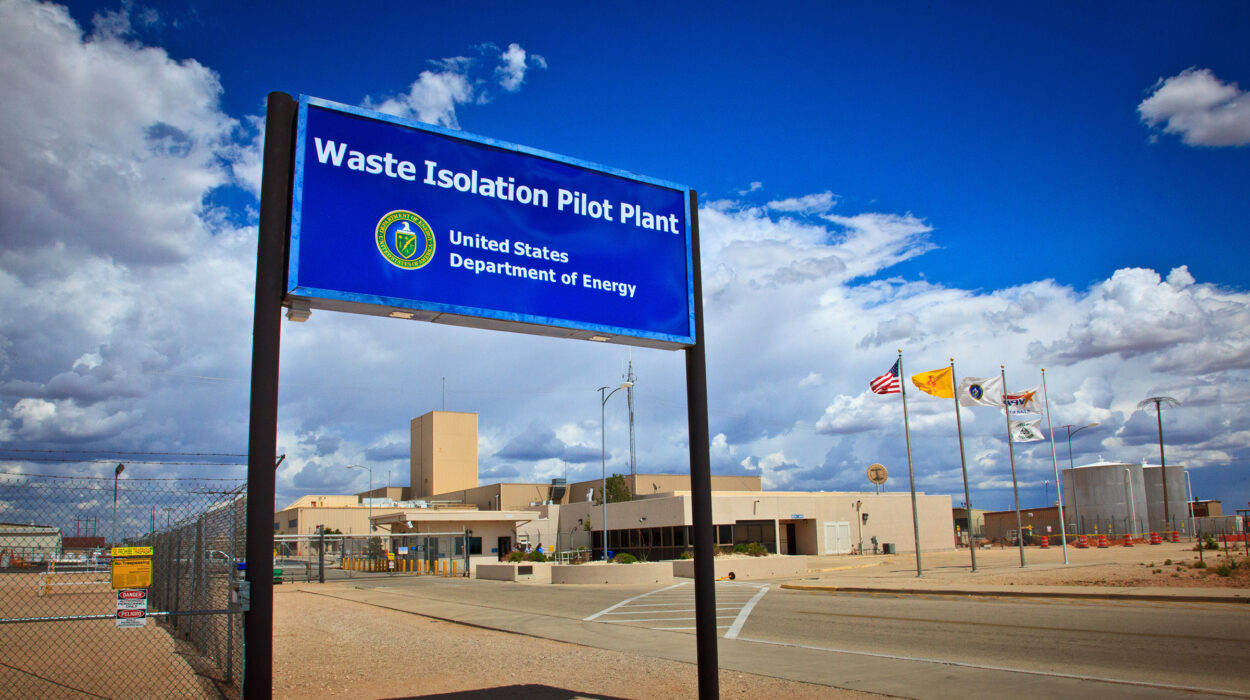 Photo of sign at Waste Isolation Pilot Plan in New Mexico