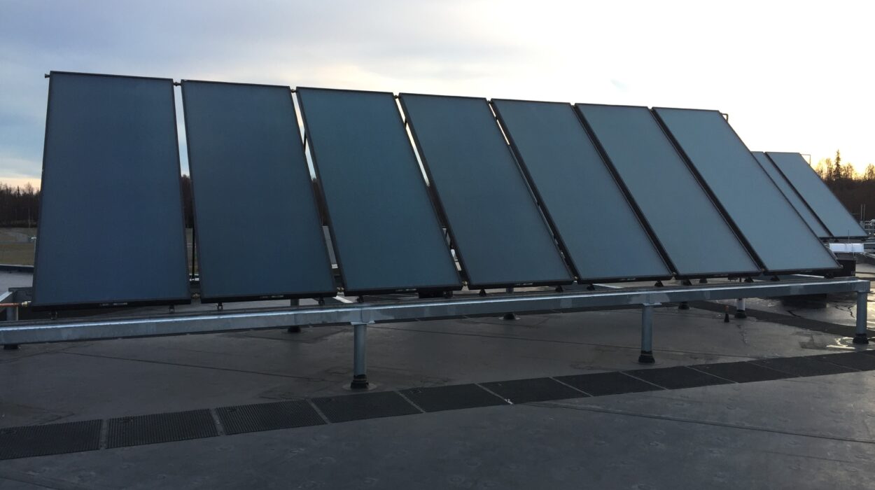 Photo of solar panels at Goose Creek Correctional in Alaska
