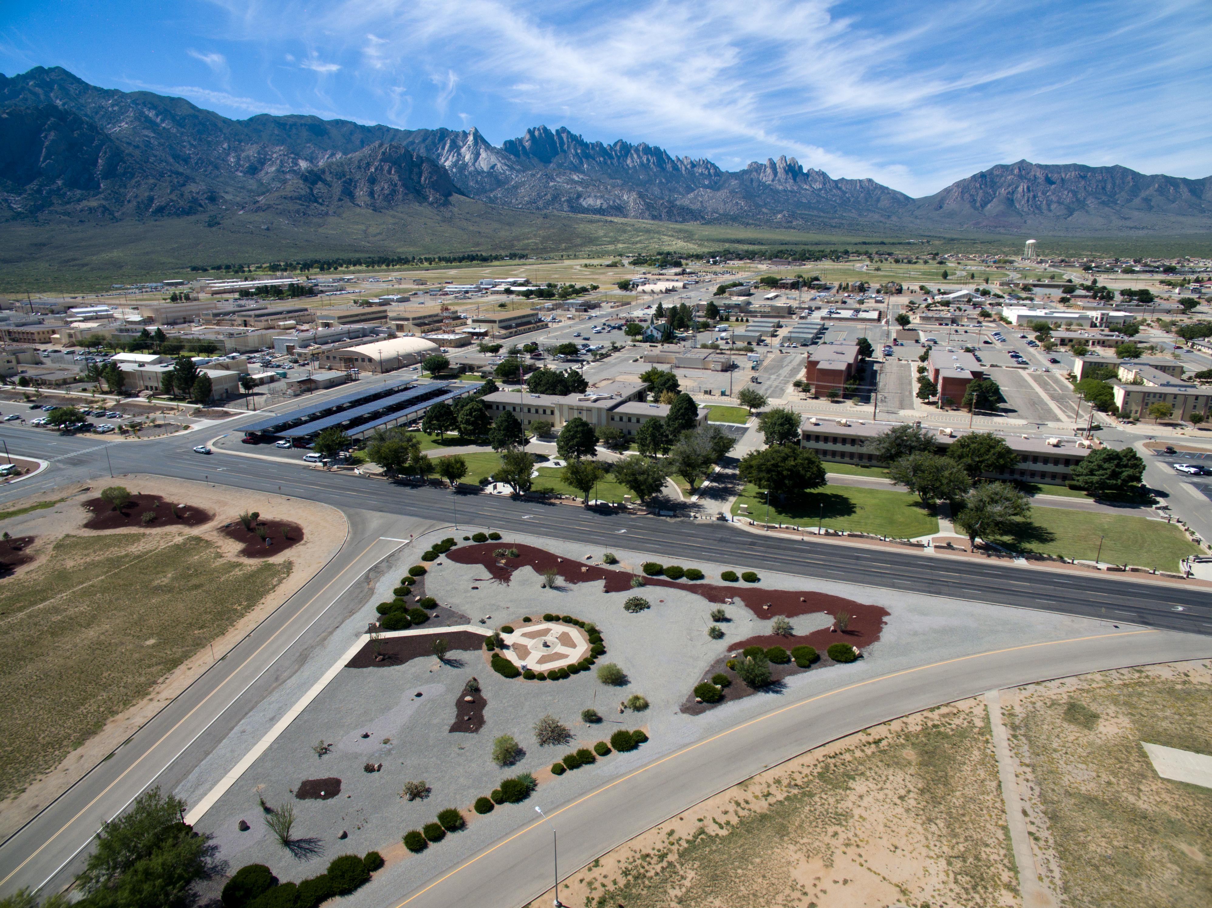 Aerial image of White Sands Missile Range in New Mexico