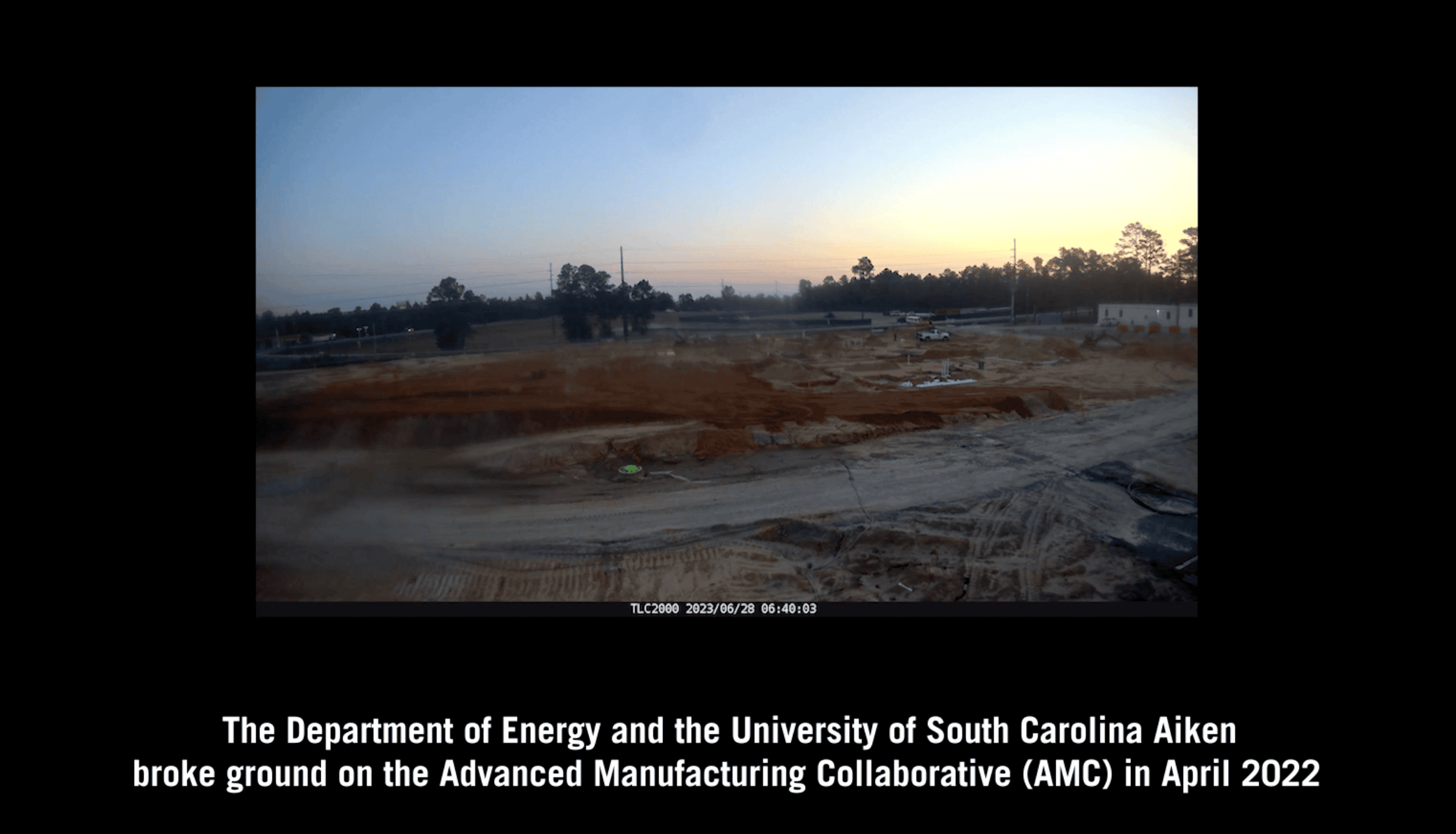 Screenshot of the Advanced Manufacturing Collaborative (AMC) timelapse video
