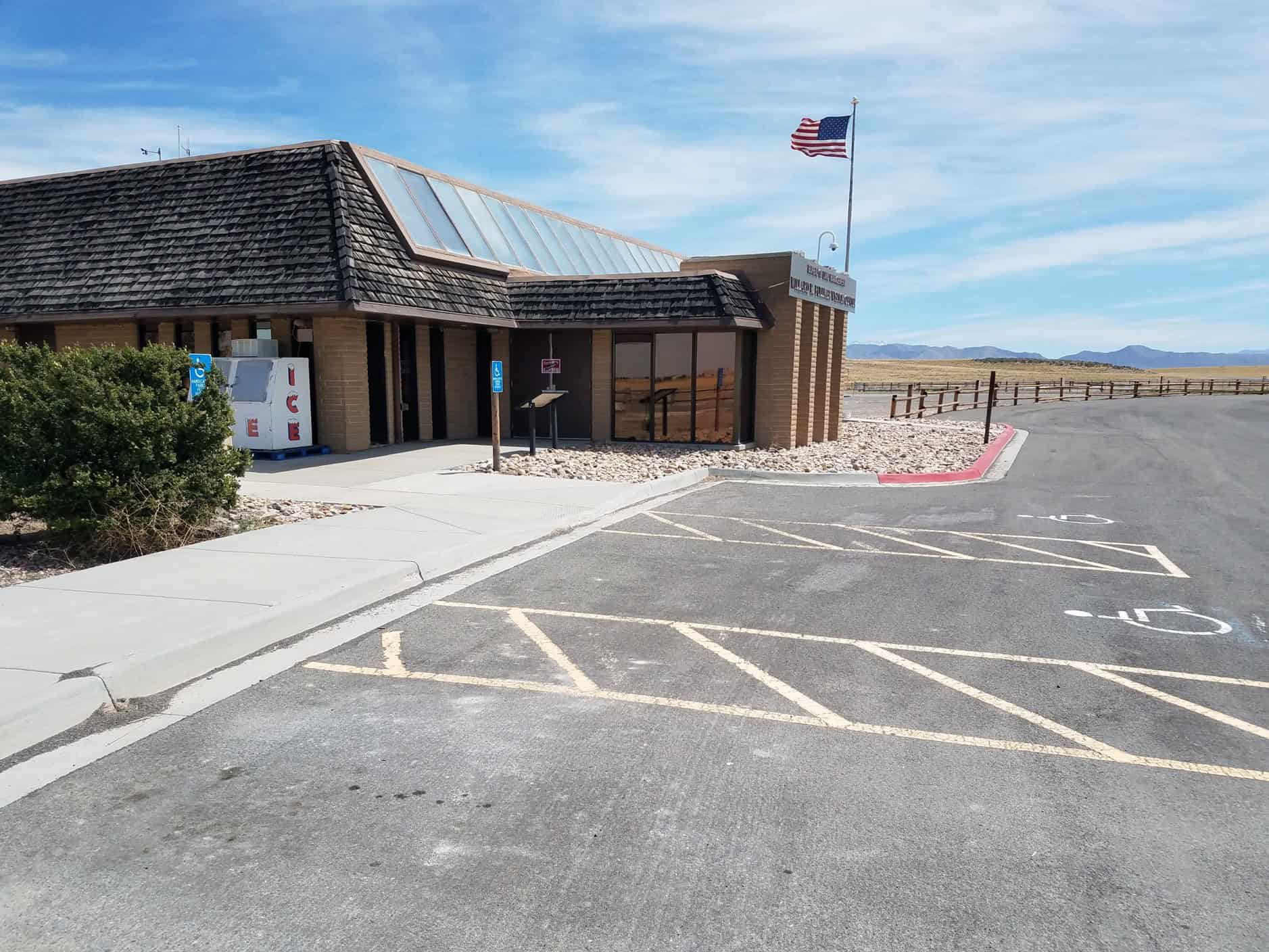 External photo of the Little Sahara Visitors Center