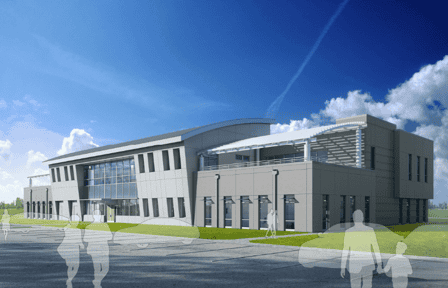 Rendering photo of Tyndall Air Force Base new building in Florida