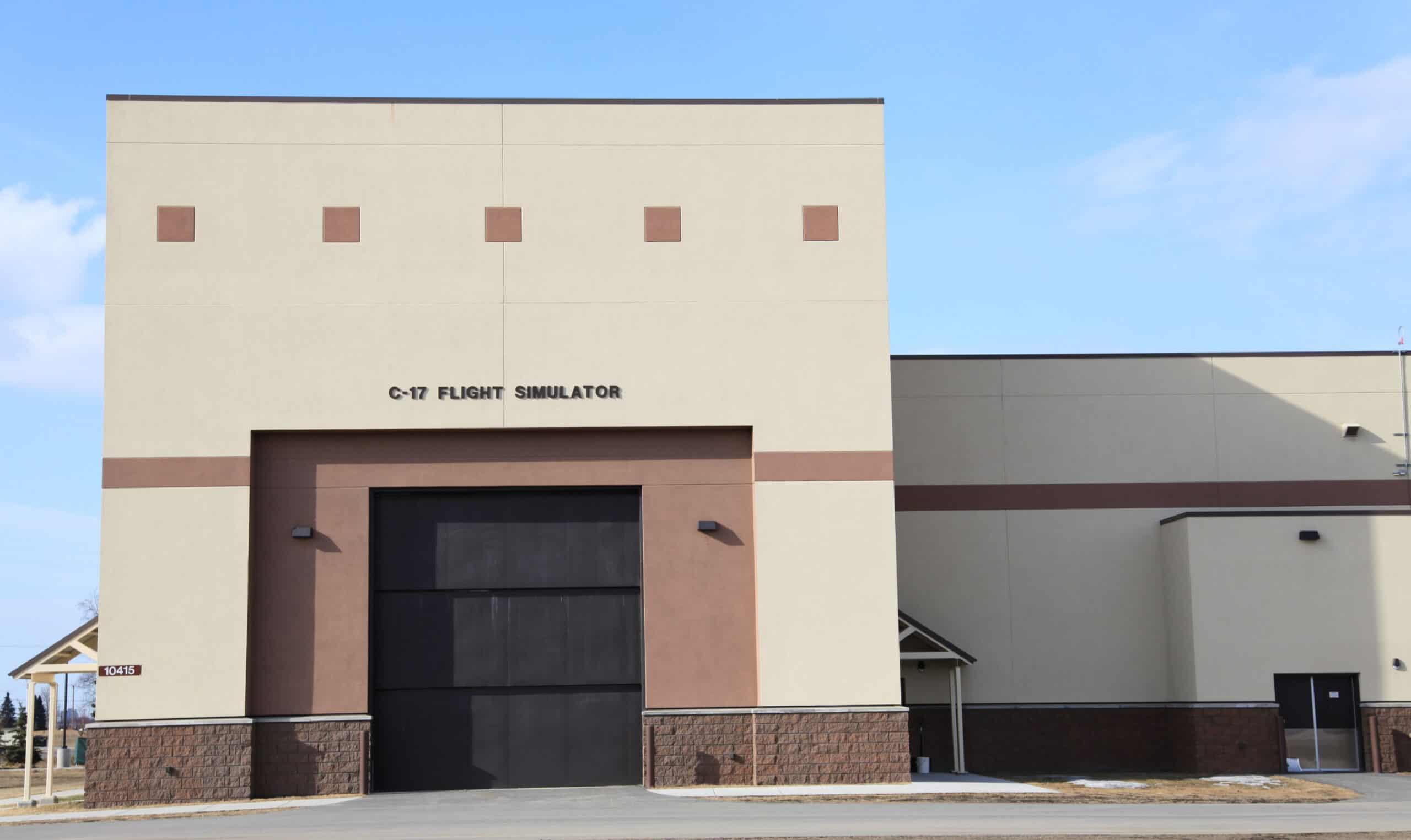 External photo of C-17 Flight Simulator Building in Alaska