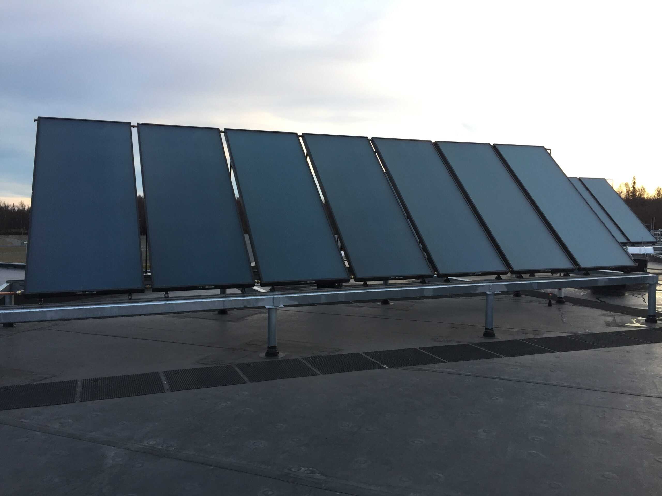 Photo of solar panels at Goose Creek Correctional in Alaska